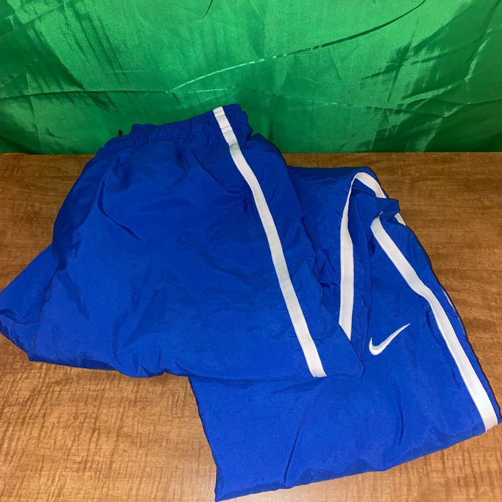 Vintage 1990s Nike Team Blue Windbreaker Track Pants Size Large - Royal Blue KY